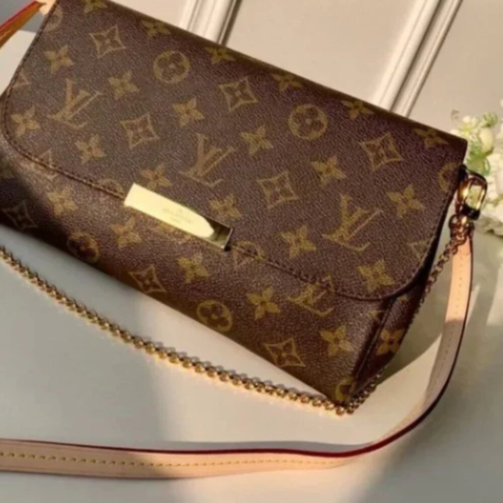 🎀 LOUIS VUITTON Favorite MM Damier Ebene Shoulder Crossbody Bag
